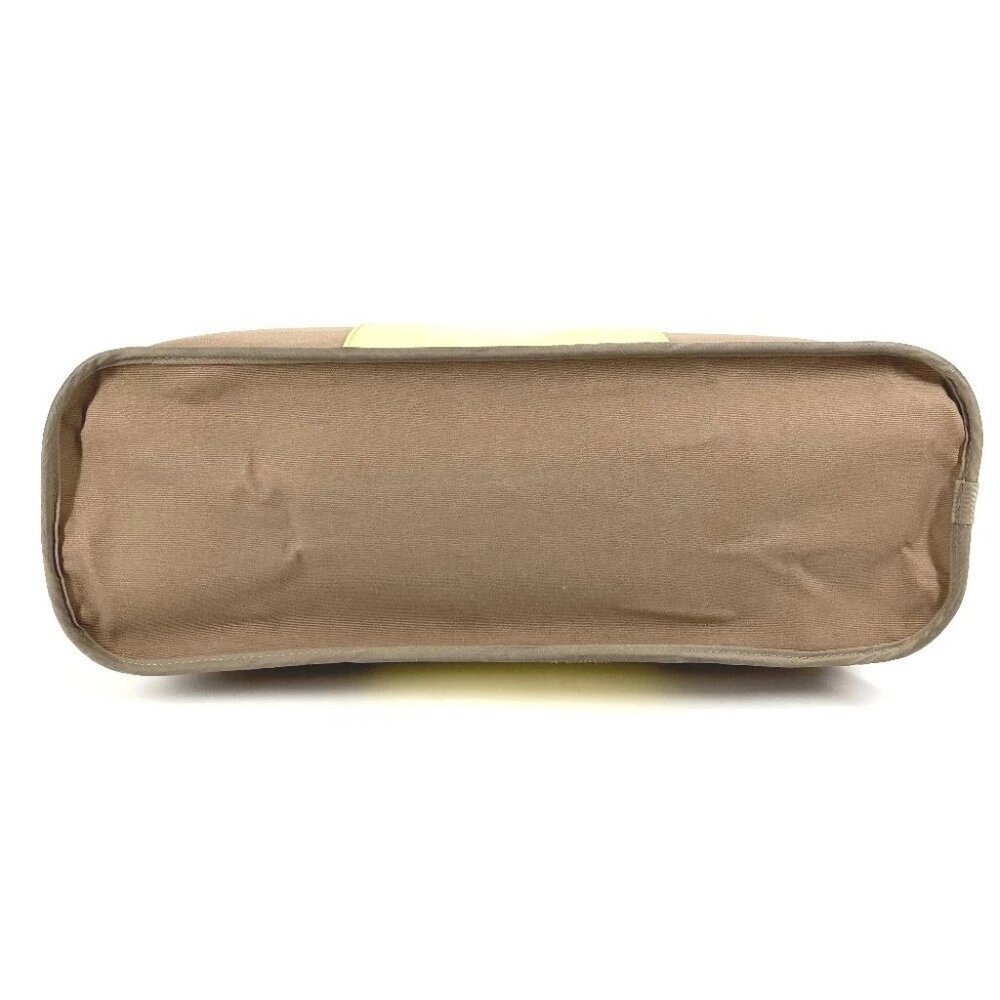 HERMES Bicolor Kabak Elan PM Shoulder Bag Tote Bag Leather/Canvas Beige/yellow - Picture 5 of 16